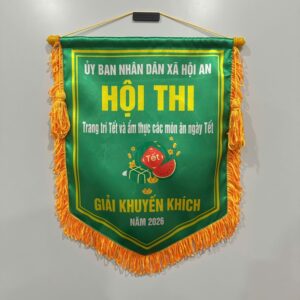 Cờ hội thi lưu niệm in theo yêu cầu dịp Tết