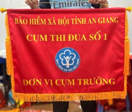 Cờ cụm thi đua in nội dung, logo theo yêu cầu